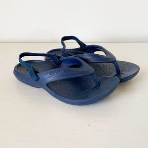 NEW Crocs Navy Blue Classic Flip Flops Sandals Toddler 11C